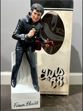 Vintage Elvis '68 Forever Whiskey Decanter music box